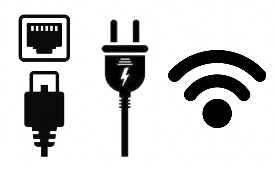 EyeSoft Server power, ethernet, and Wi-Fi connections